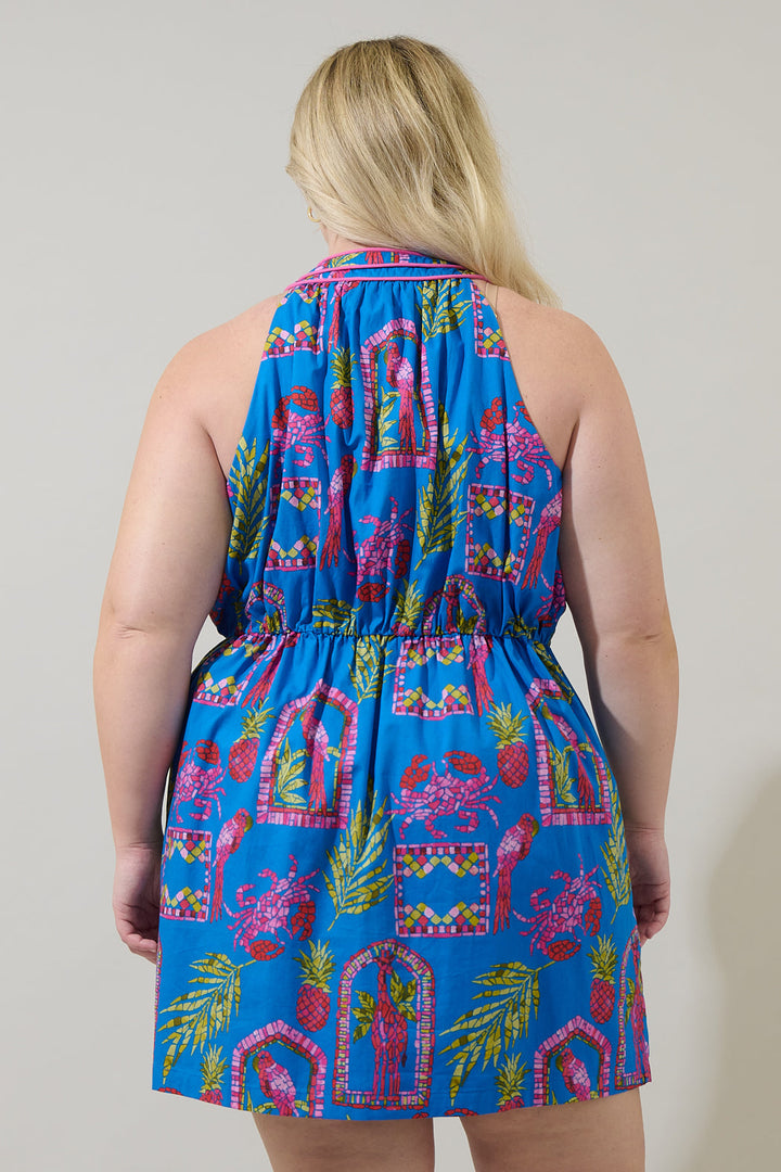 Bally Tropical Gloria Sleeveless Mini Dress Curve