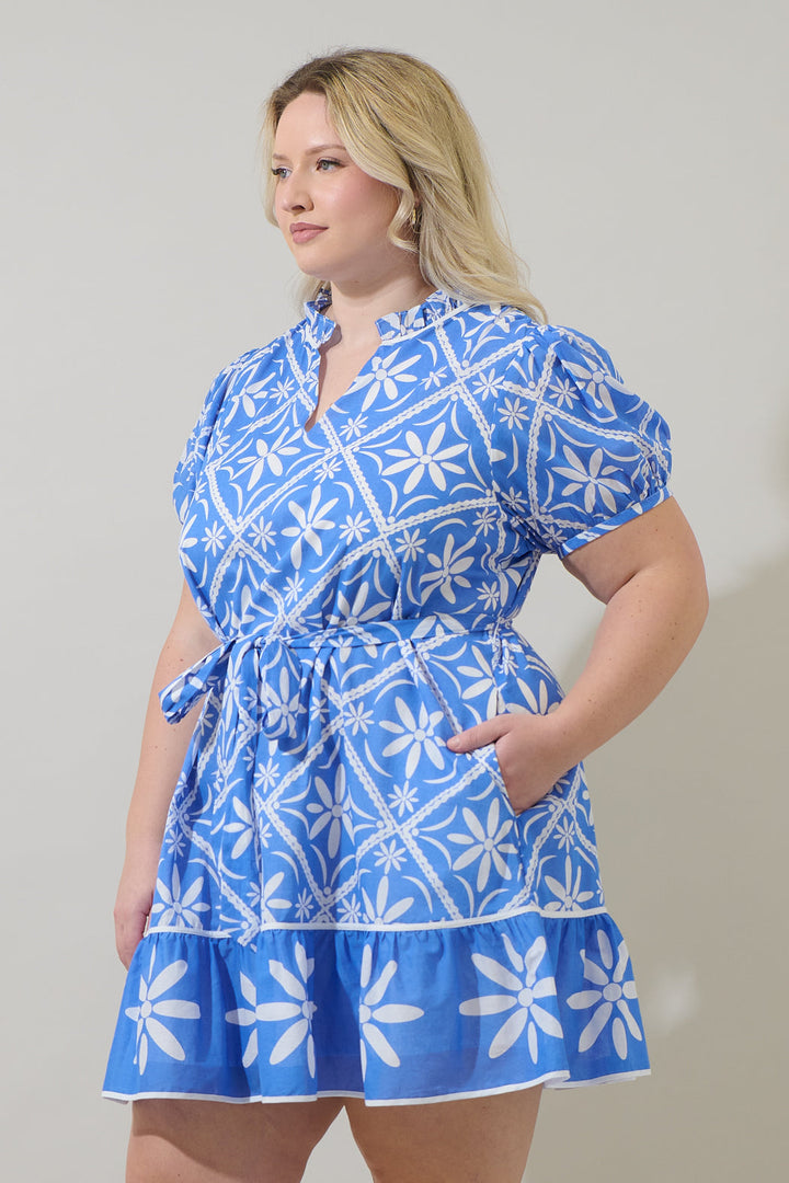 Alexie Floral Susi Shift Mini Dress Curve