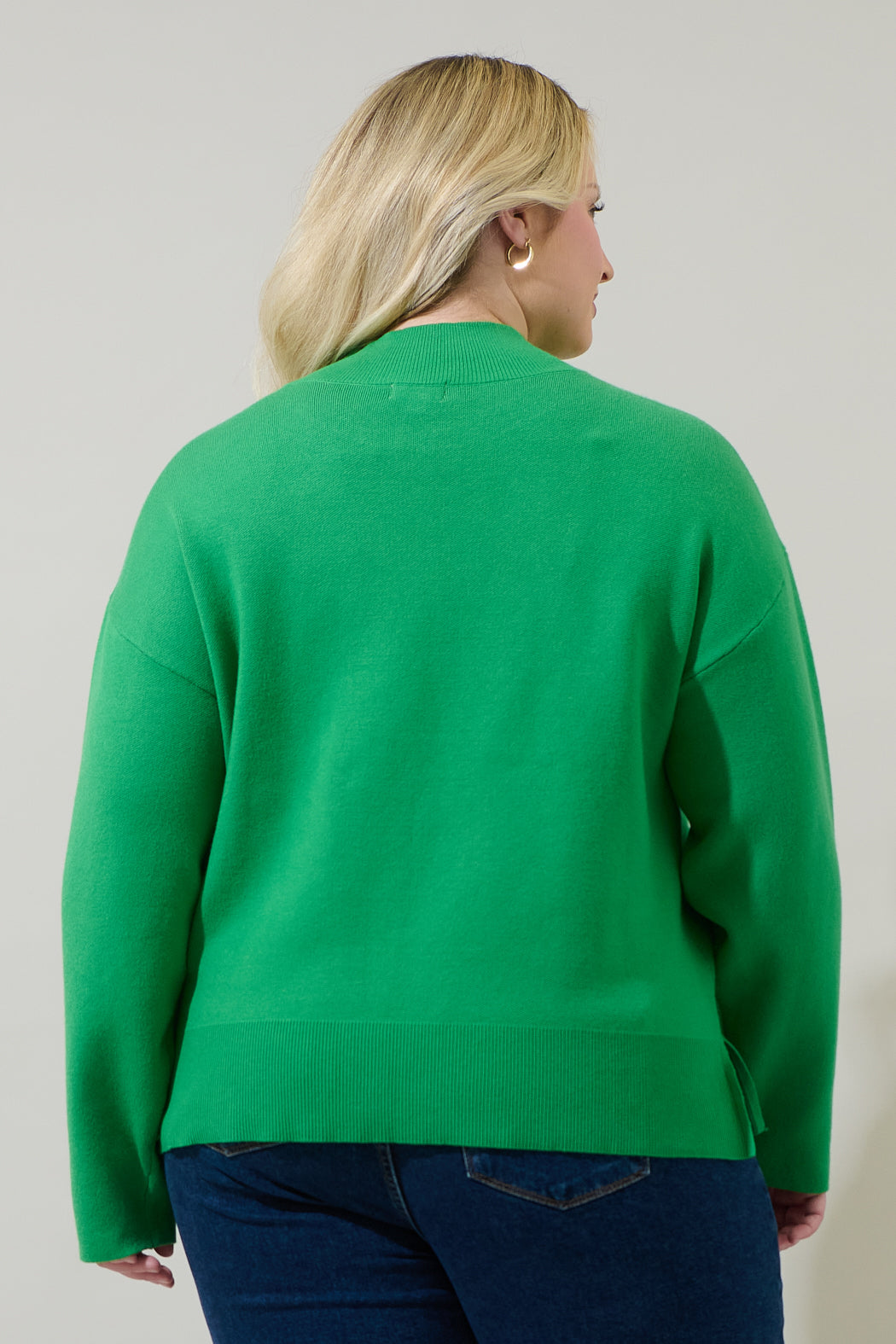 Milly Moose Mock Neck Sweater Curve