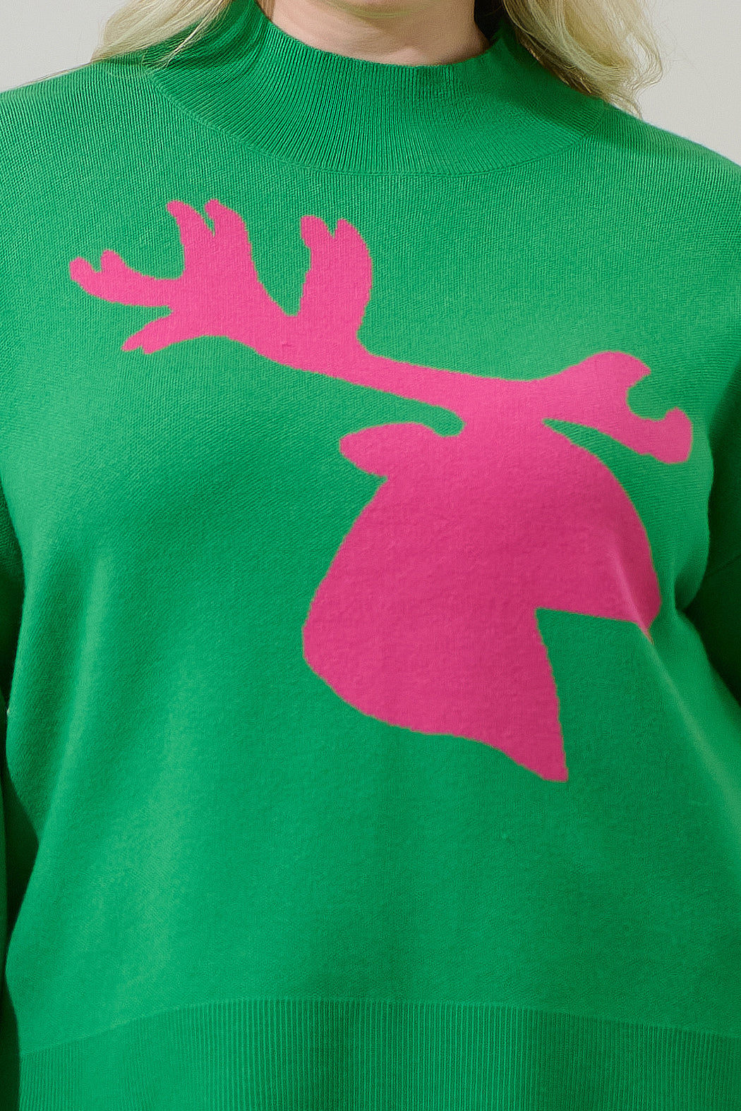 Milly Moose Mock Neck Sweater Curve