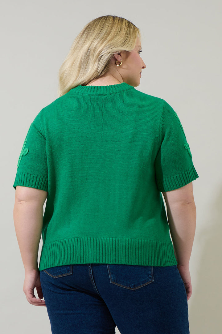 Winsley Floral Embroidered Sweater Top Curve