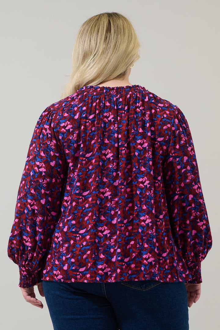 Turma Abstract Jania Smock Trim Top Curve