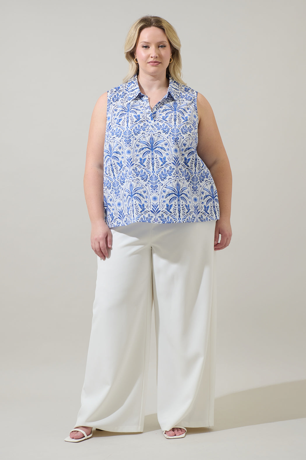 Romina Tropical Kirsa Sleeveless Top Curve