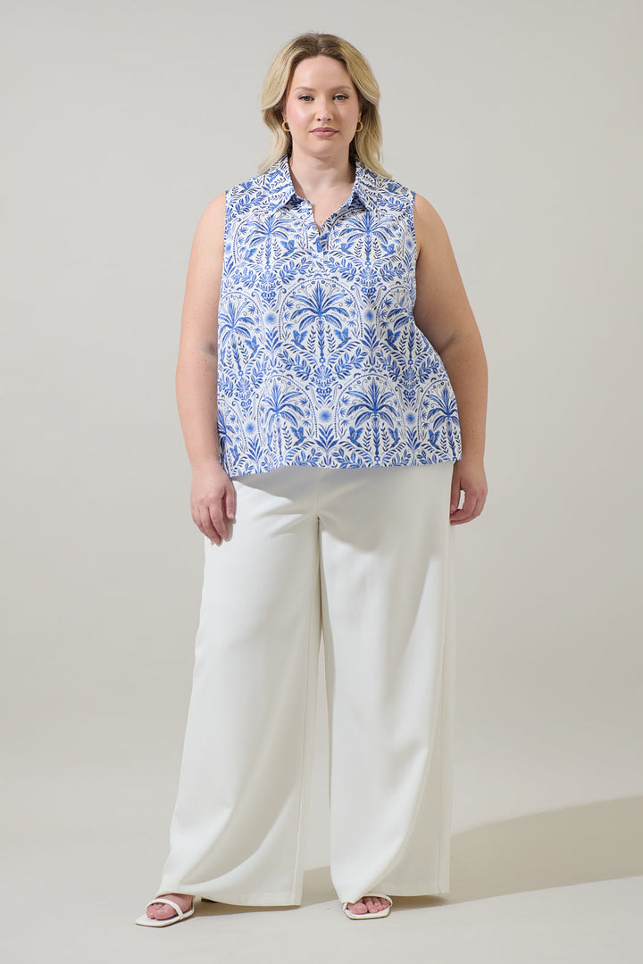 Romina Tropical Kirsa Sleeveless Top Curve