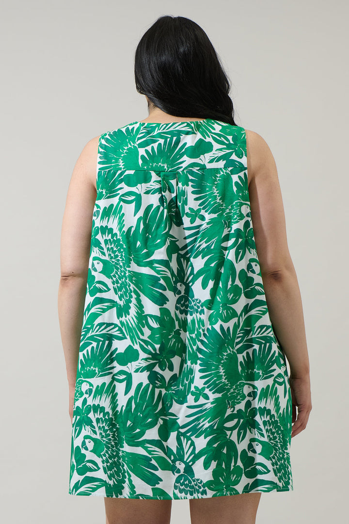 Masey Tropical Lerry Shift Mini Dress Curve