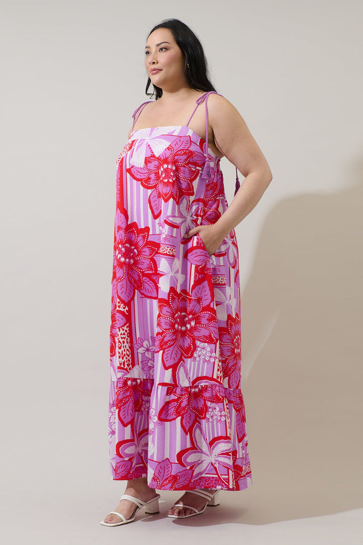 Barba Tropical Veth Shift Maxi Dress Curve