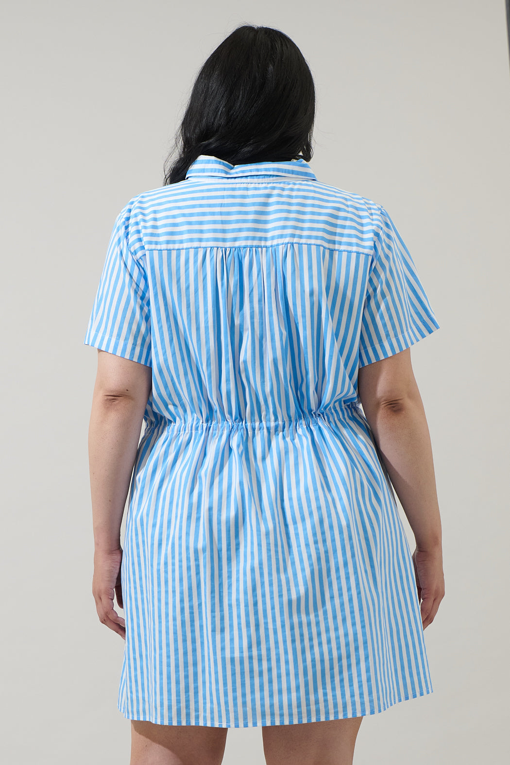 Saida Striped Kenda Shift Mini Dress Curve