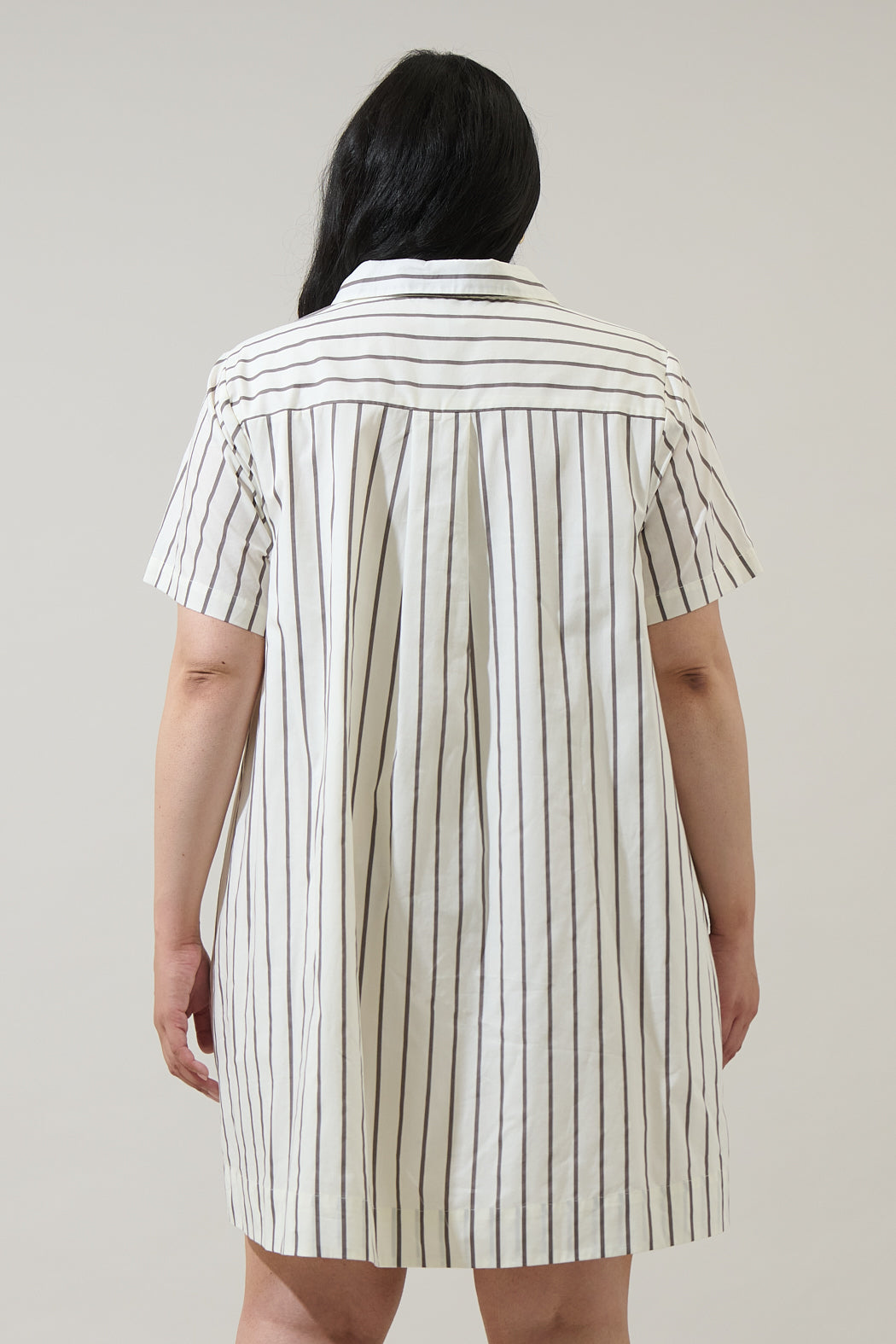 Kamara Striped Ivina Collared Mini Dress Curve