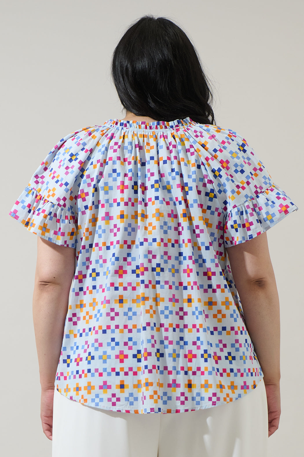 Kessa Geo Macy Ruffle Top Curve