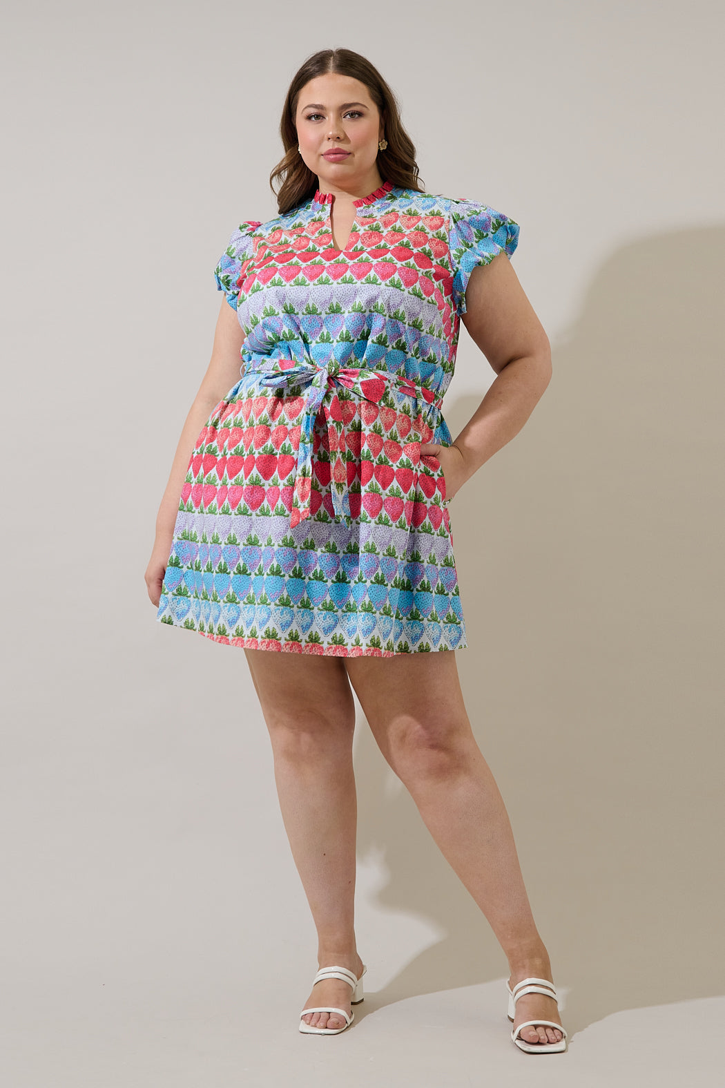 Berry Burst Orela Shift Mini Dress Curve