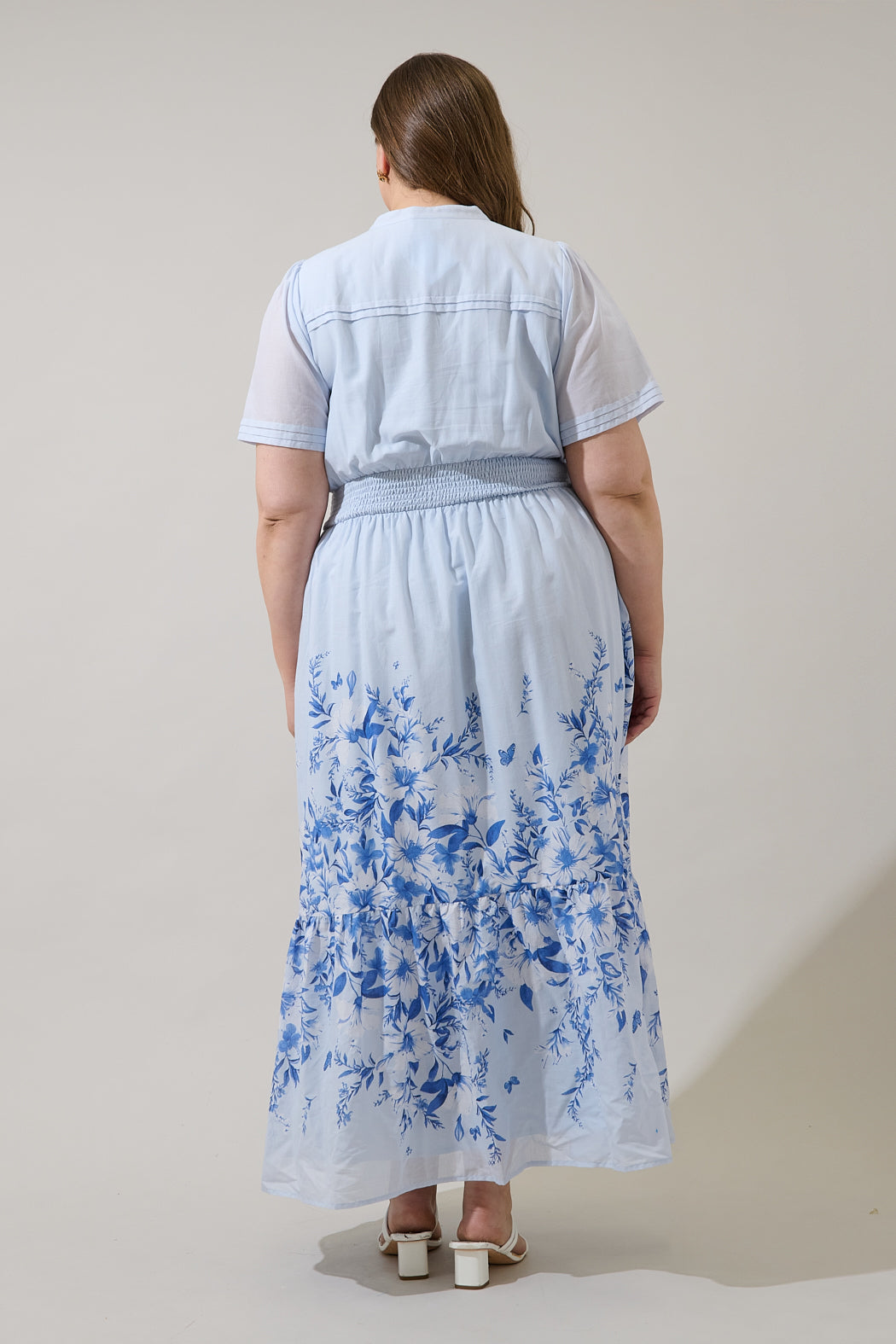 Fernie Field Janey Poplin Maxi Dress Curve