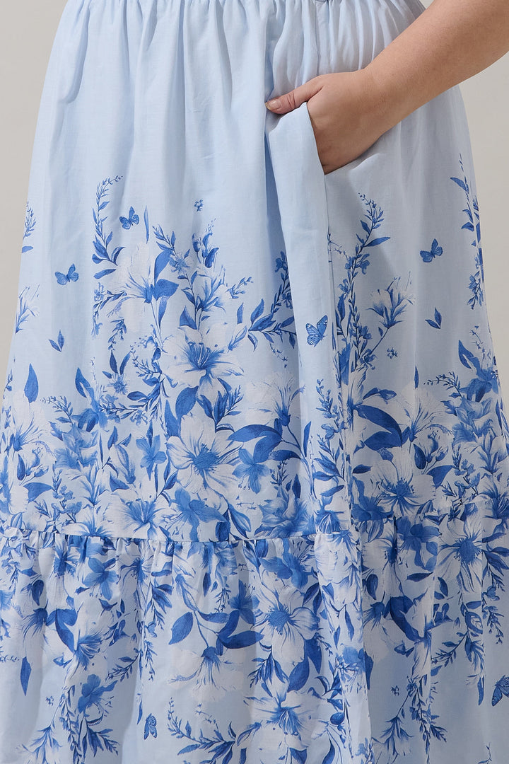 Fernie Field Janey Poplin Maxi Dress Curve
