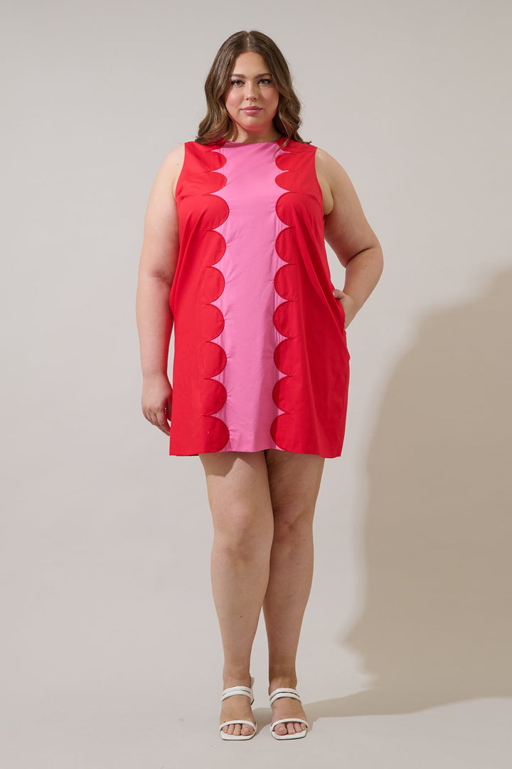 Elliana Color Block Mini Dress Curve