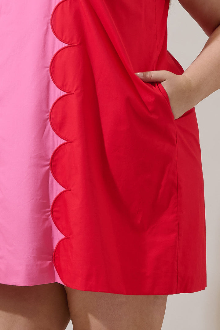 Elliana Color Block Mini Dress Curve