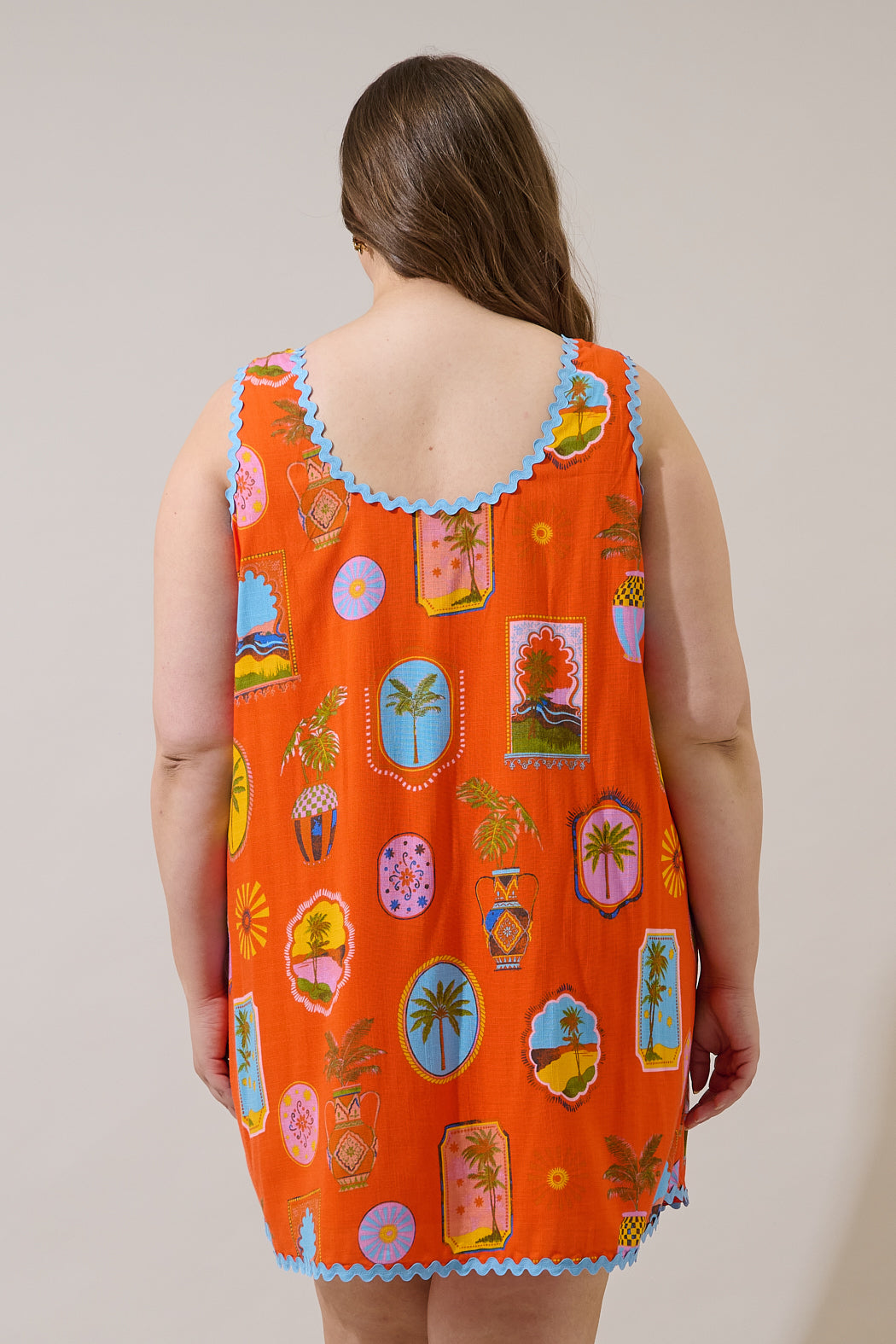 Maury Postcard Auriel Shift Mini Dress Curve