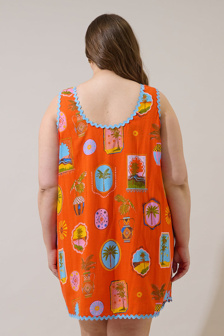 Maury Postcard Auriel Shift Mini Dress Curve