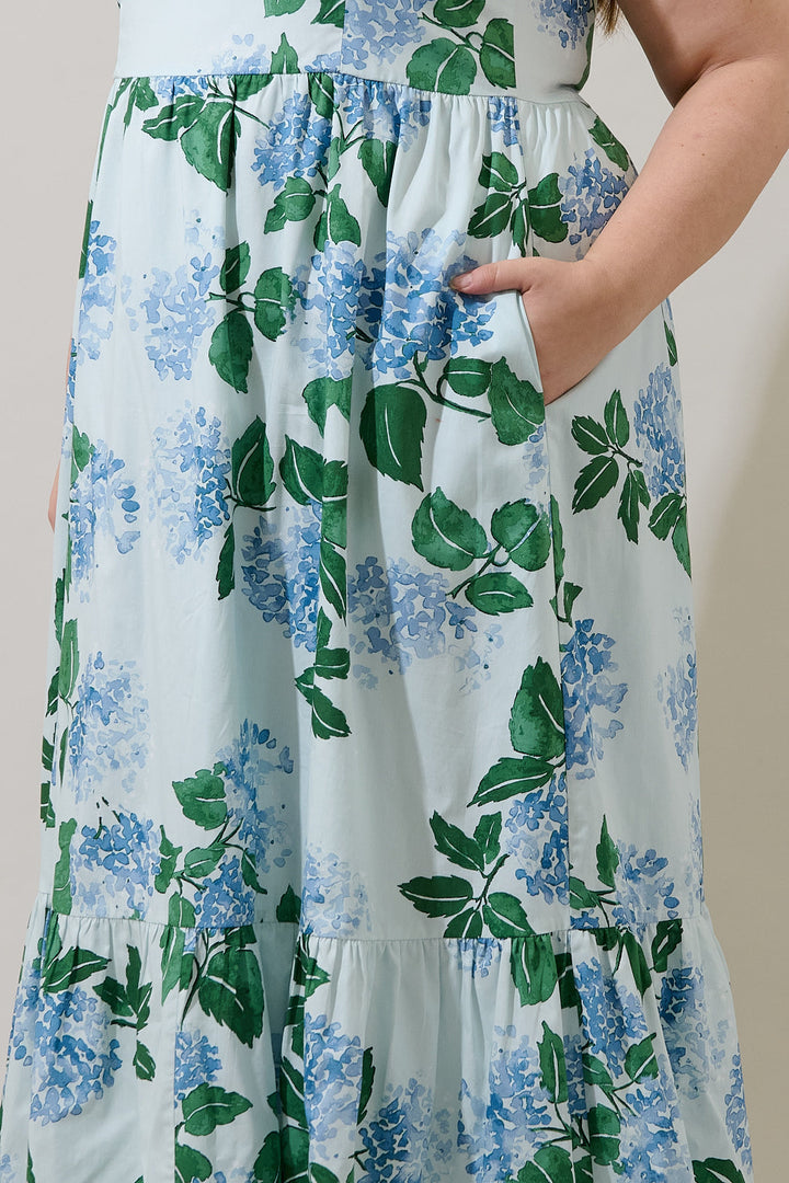 Mirla Floral Krisy Sleeveless Maxi Dress Curve