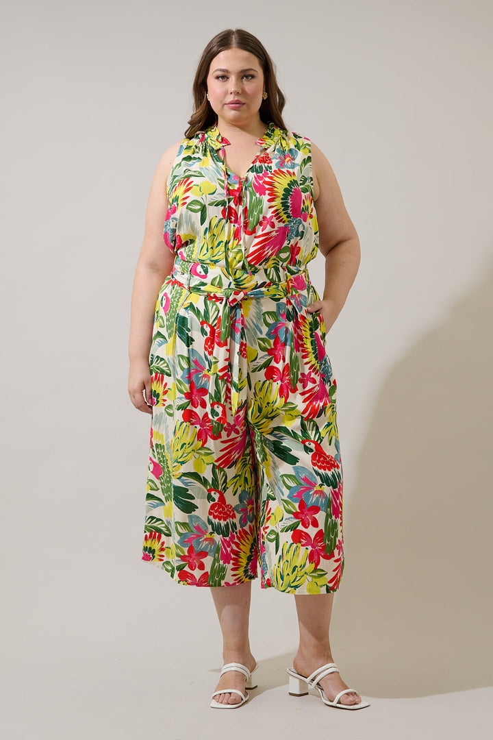 Wissa Tropical Miley Sleeveless Blouse Curve