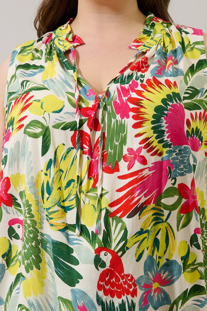 Wissa Tropical Miley Sleeveless Blouse Curve