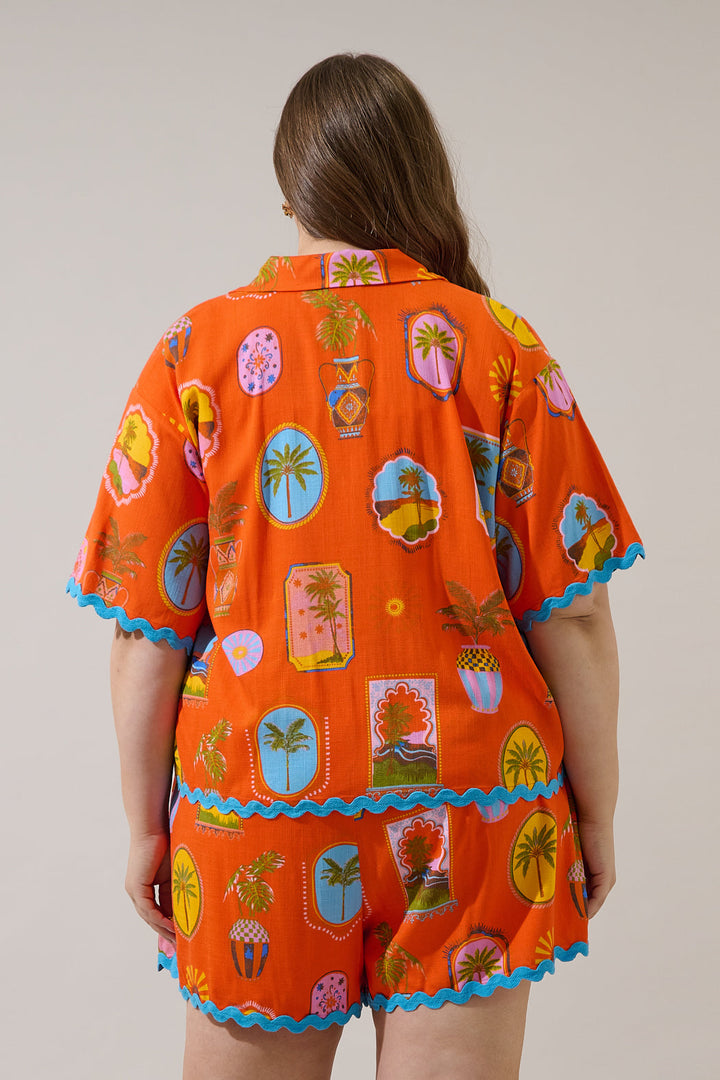 Maury Postcard Marnie Button Up Shirt Curve