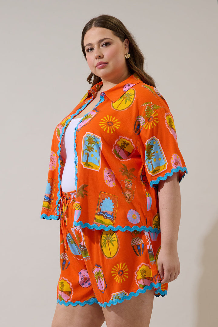 Maury Postcard Marnie Button Up Shirt Curve