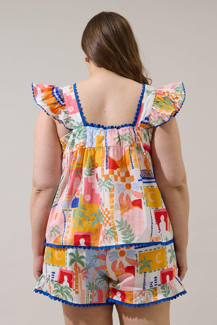 Petrolia Town Ada Ruffle Top Curve