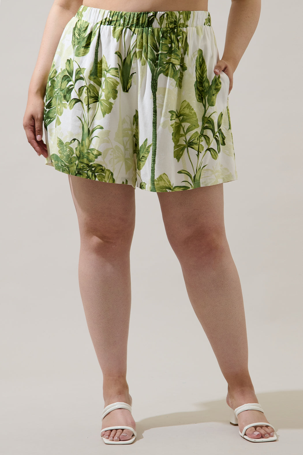 Palmet Tropical Sugarbag Shorts Curve
