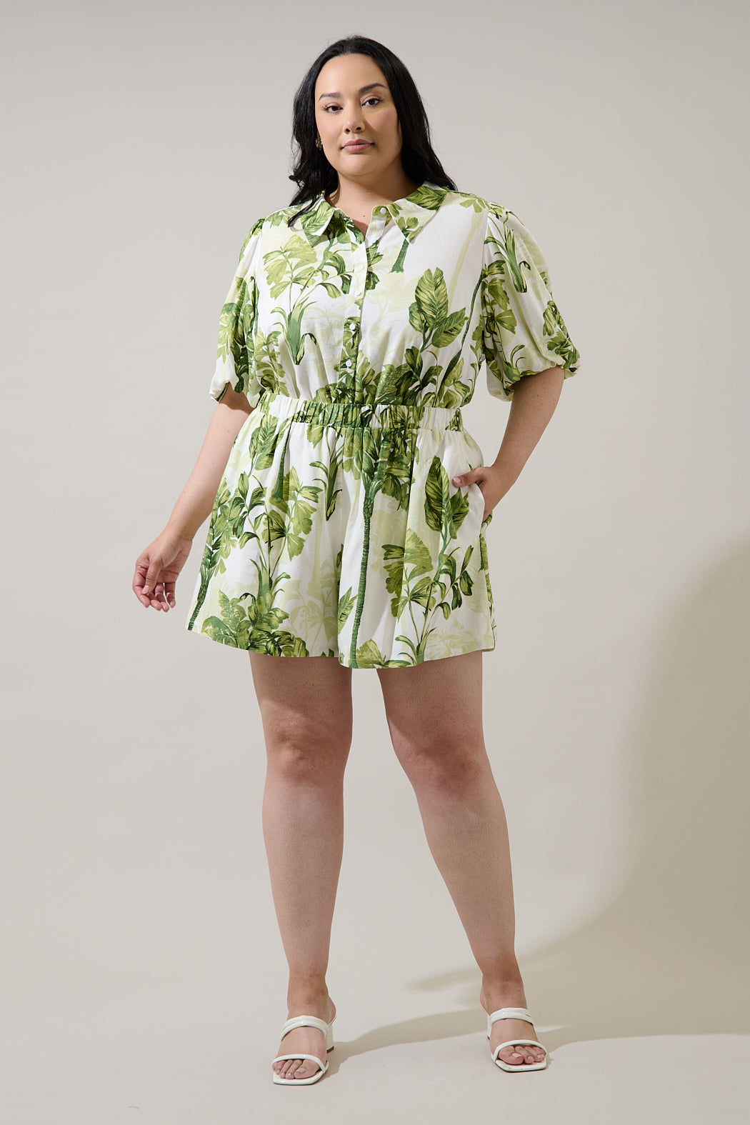 Palmet Tropical Sugarbag Shorts Curve