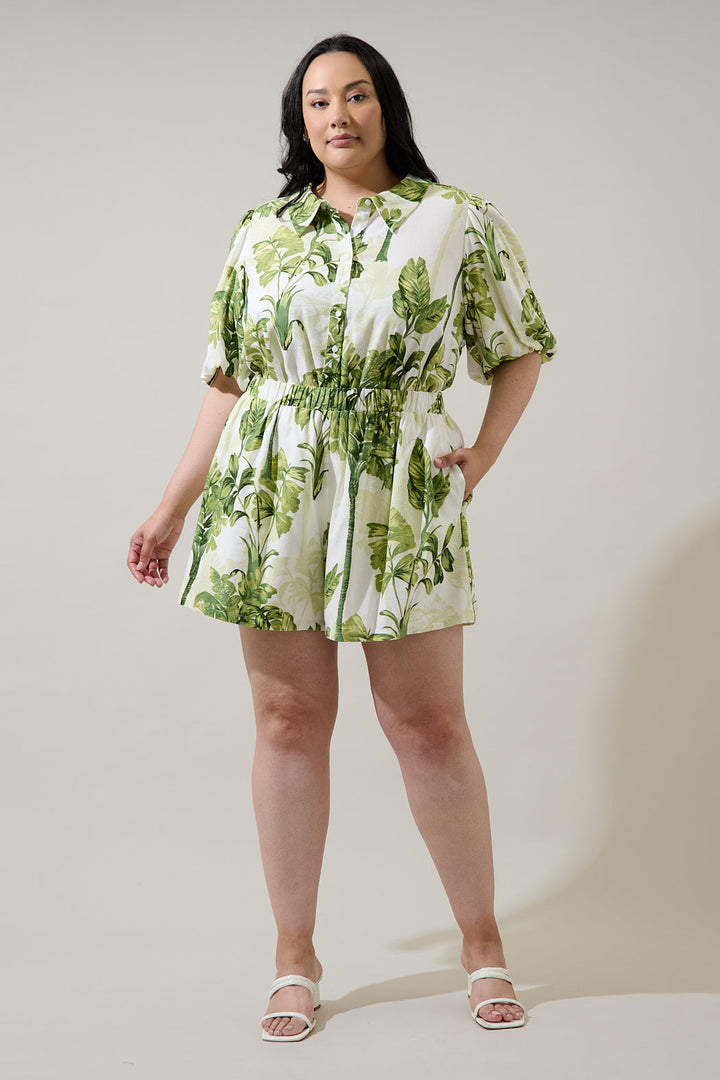 Palmet Tropical Sugarbag Shorts Curve