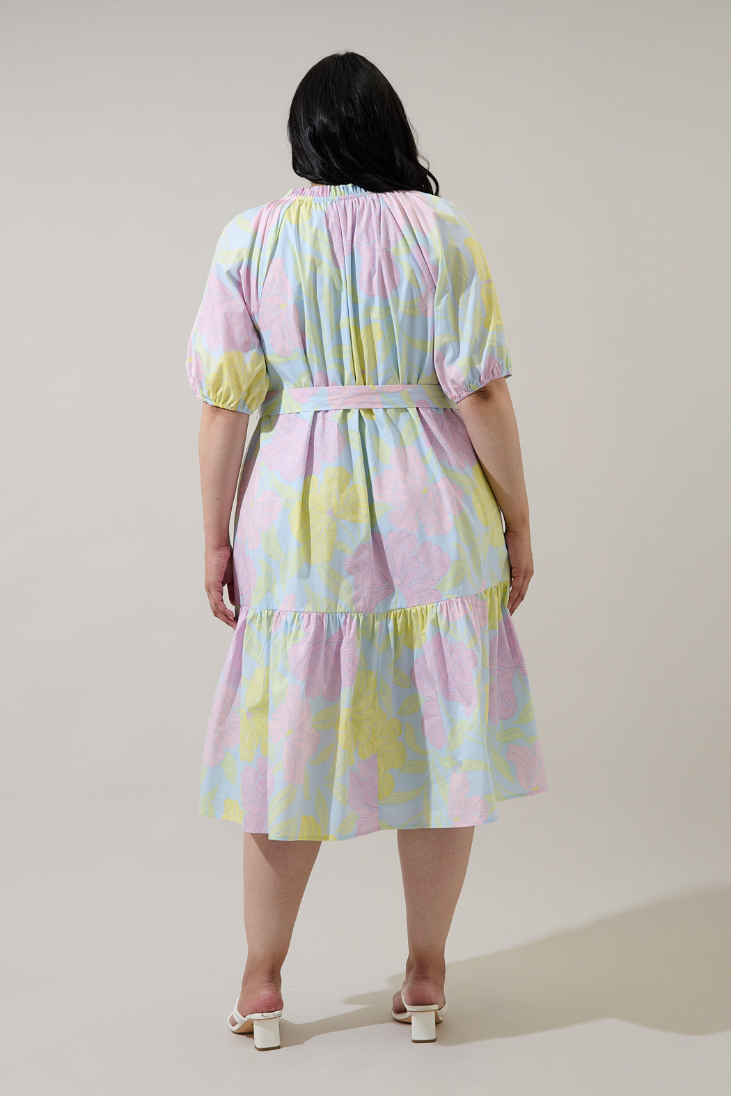 Wynette Tiered Midi Dress Brisa Floral Curve