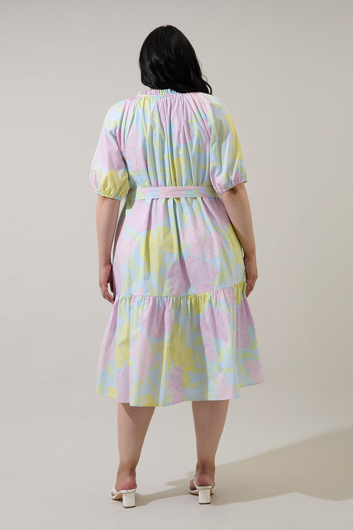 Wynette Tiered Midi Dress Brisa Floral Curve