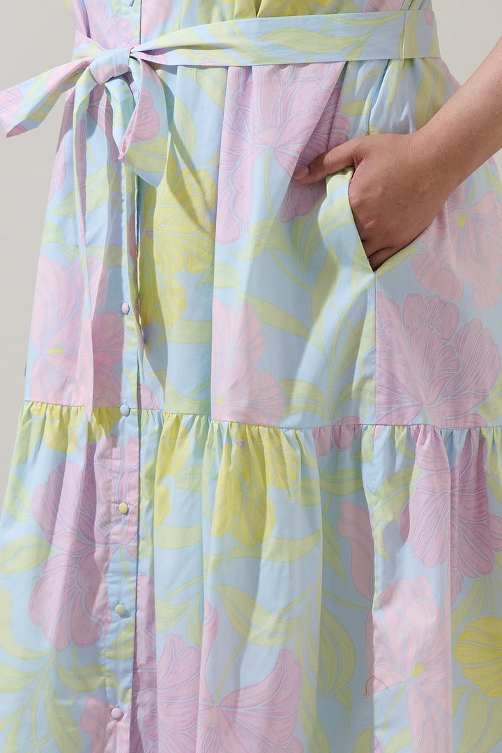 Wynette Tiered Midi Dress Brisa Floral Curve