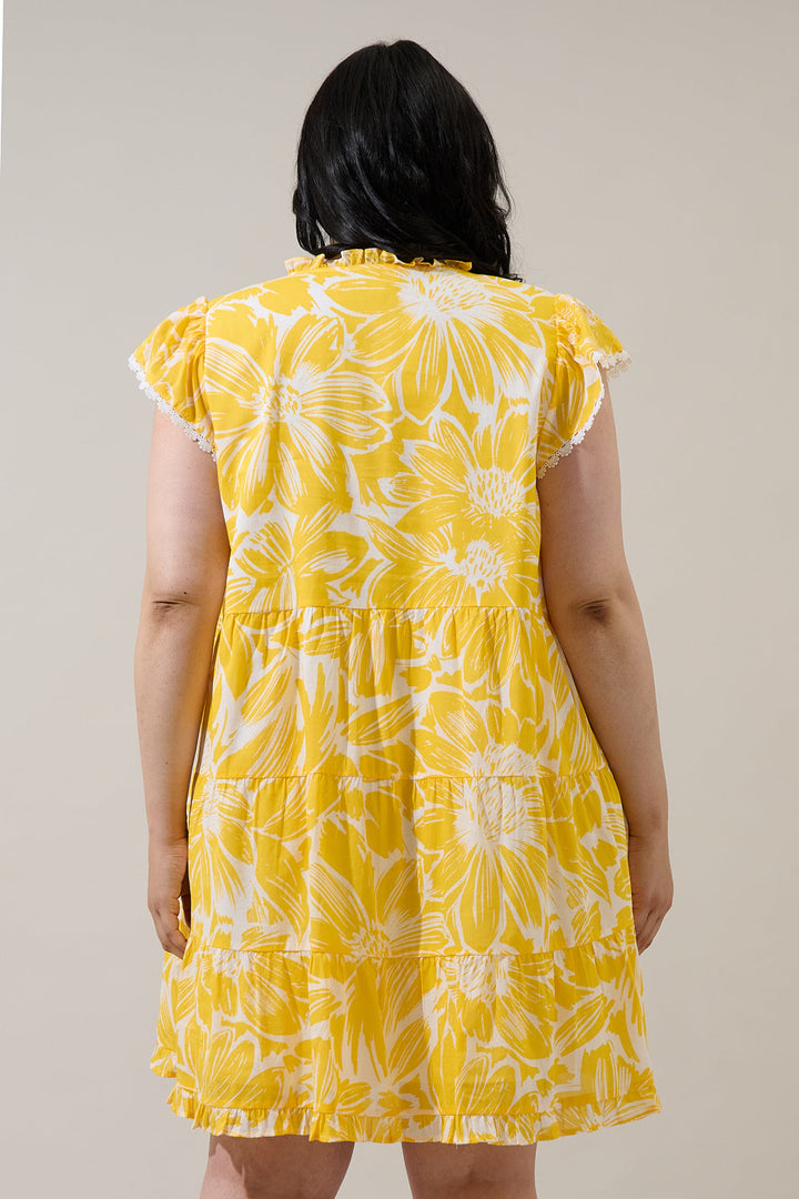 Joni Floral Yodi Shift Mini Dress Curve