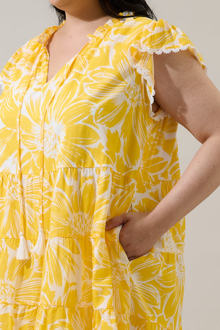 Joni Floral Yodi Shift Mini Dress Curve