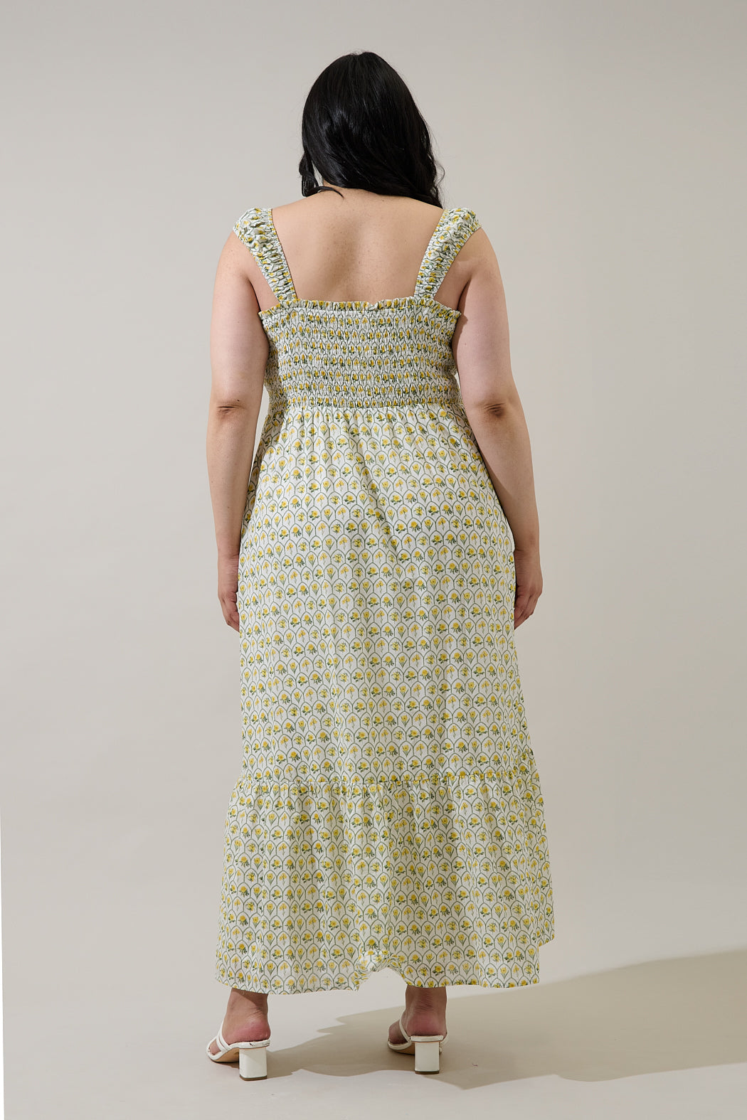 Trinny Floral Tayla Smocked Maxi Dress Curve