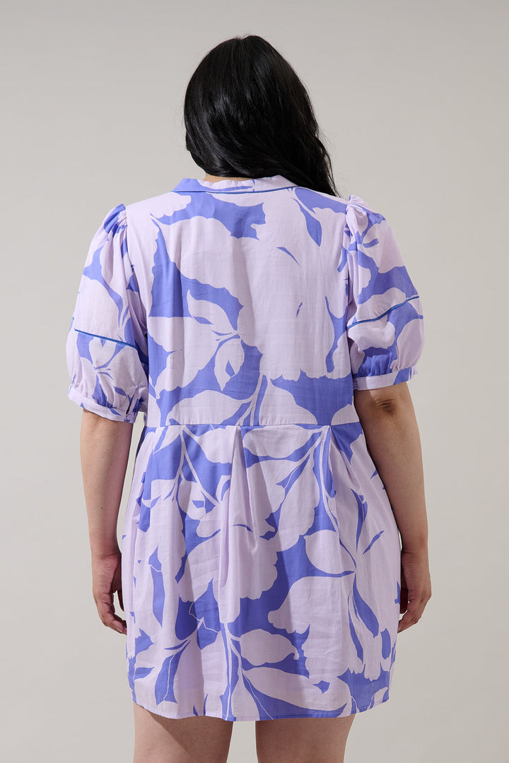 Fawna Shift Mini Dress Nataly Floral Curve
