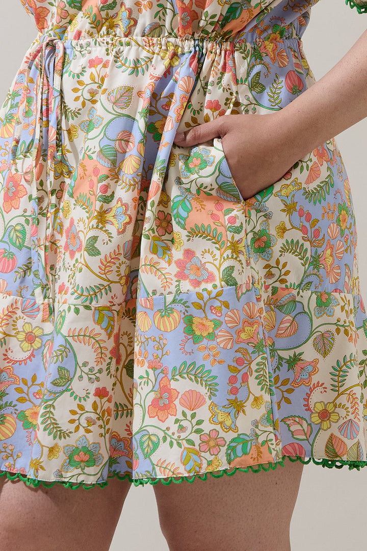 Zamara Floral Bouse Shift Mini Dress Curve