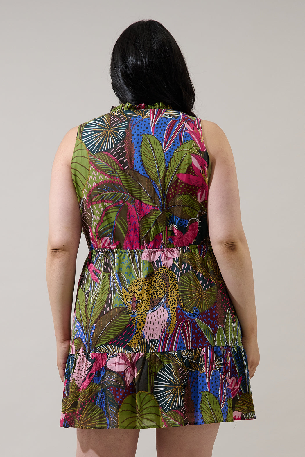 Itzel Shift Mini Dress Jenla Tropical Curve