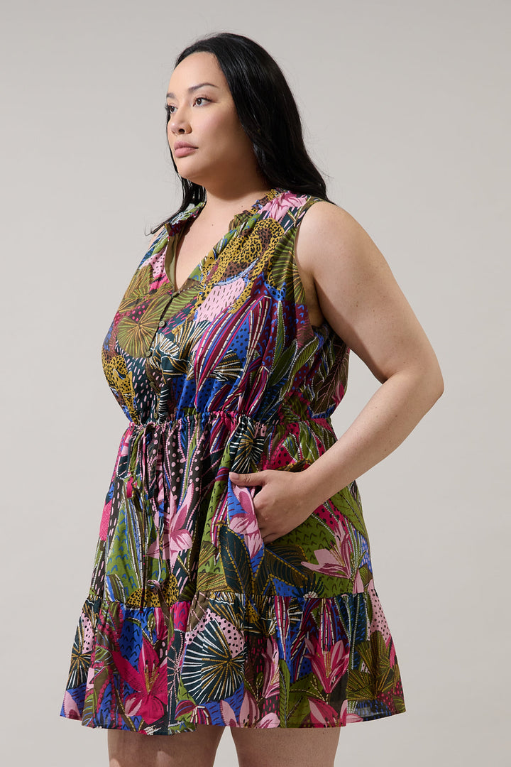 Itzel Shift Mini Dress Jenla Tropical Curve