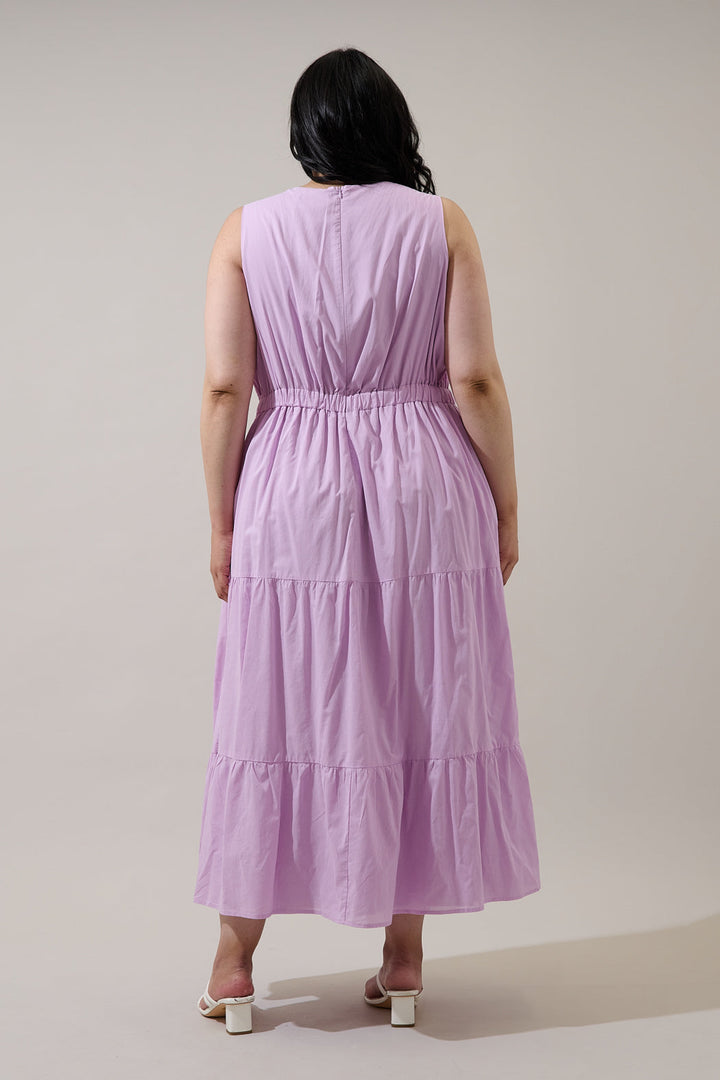 Jivie Tiered Maxi Dress Curve