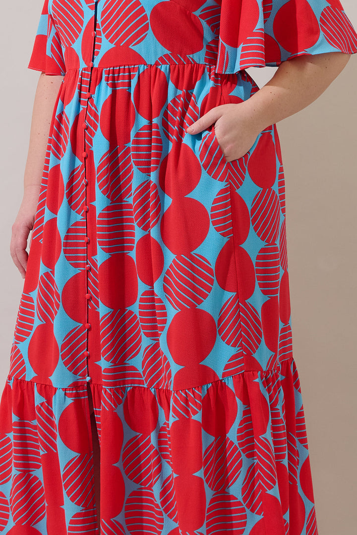Pismo Flutter Maxi Dress Torry Geo Curve