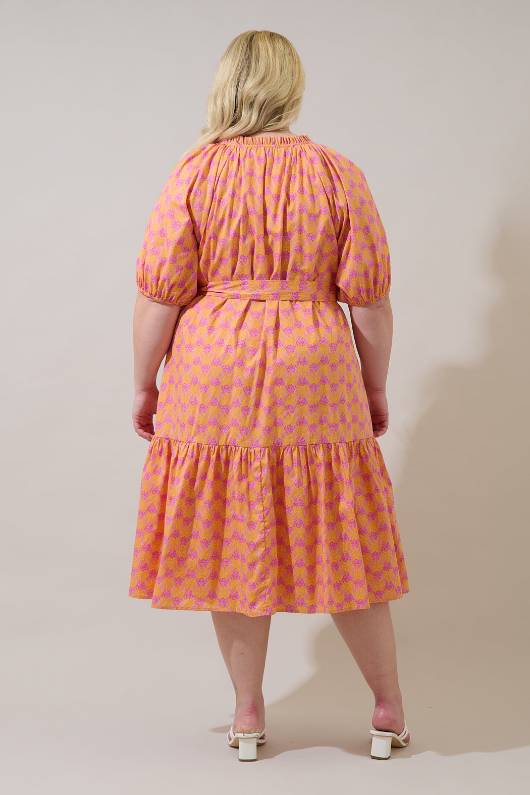 Wynette Tiered Midi Dress Drift Floral Curve