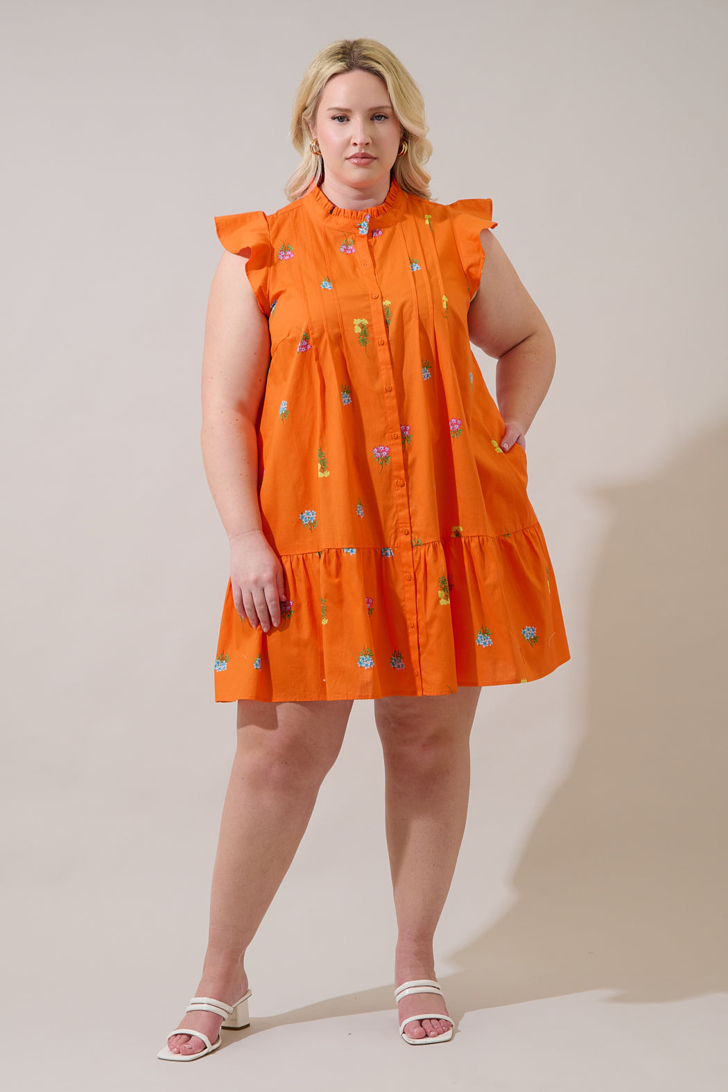 Paix Shift Mini Dress Denvie Floral Curve