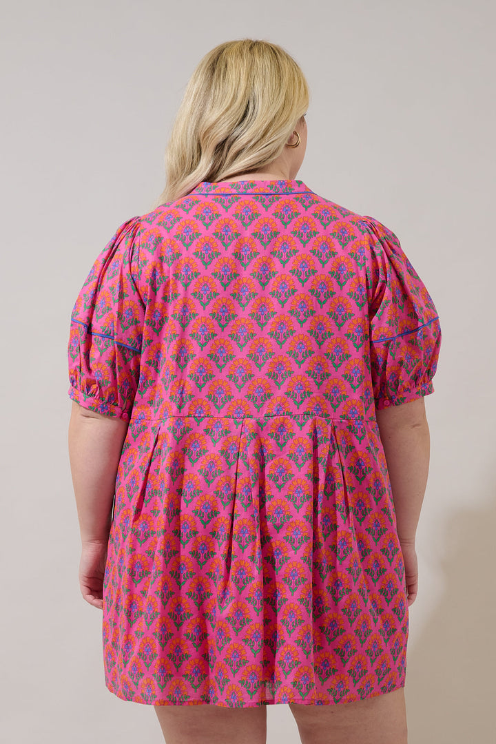 Fawna Shift Mini Dress Kendrie Floral Curve