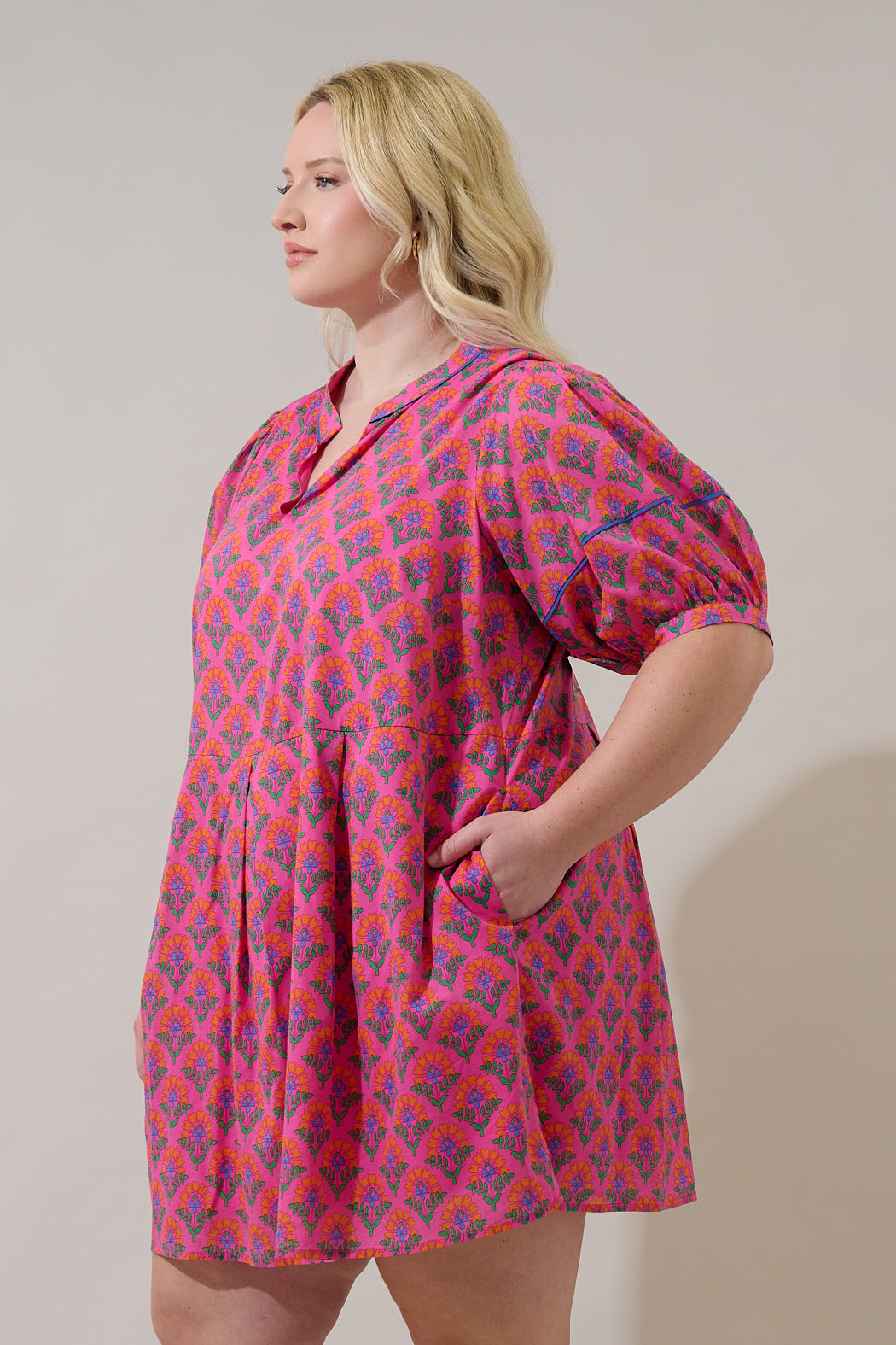 Fawna Shift Mini Dress Kendrie Floral Curve