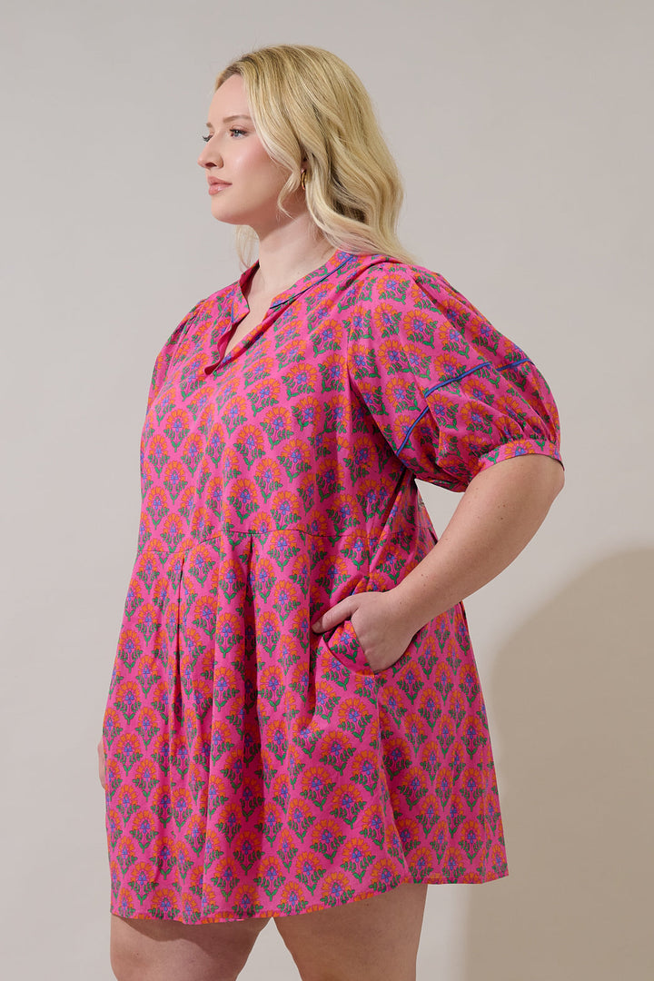 Fawna Shift Mini Dress Kendrie Floral Curve