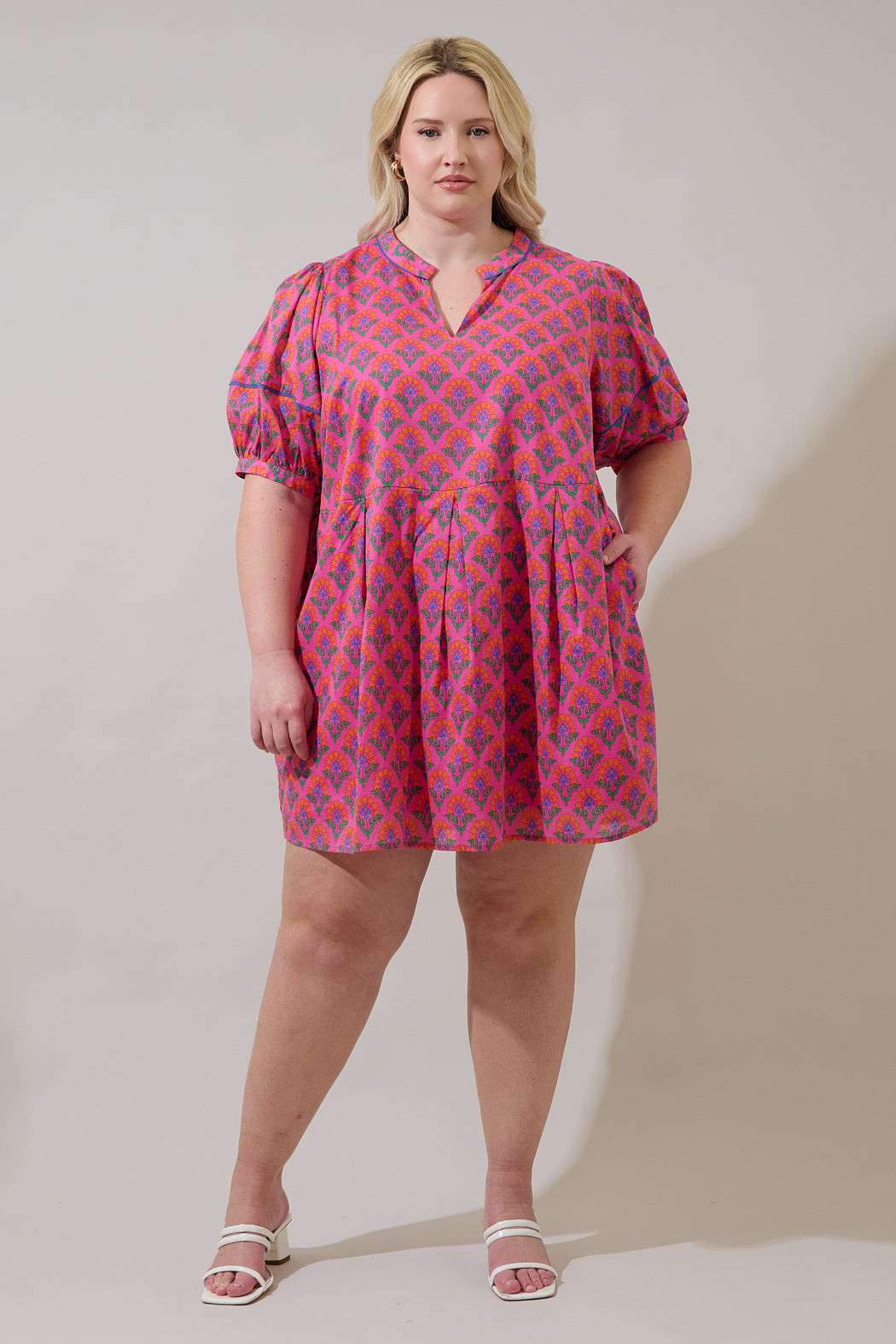 Fawna Shift Mini Dress Kendrie Floral Curve