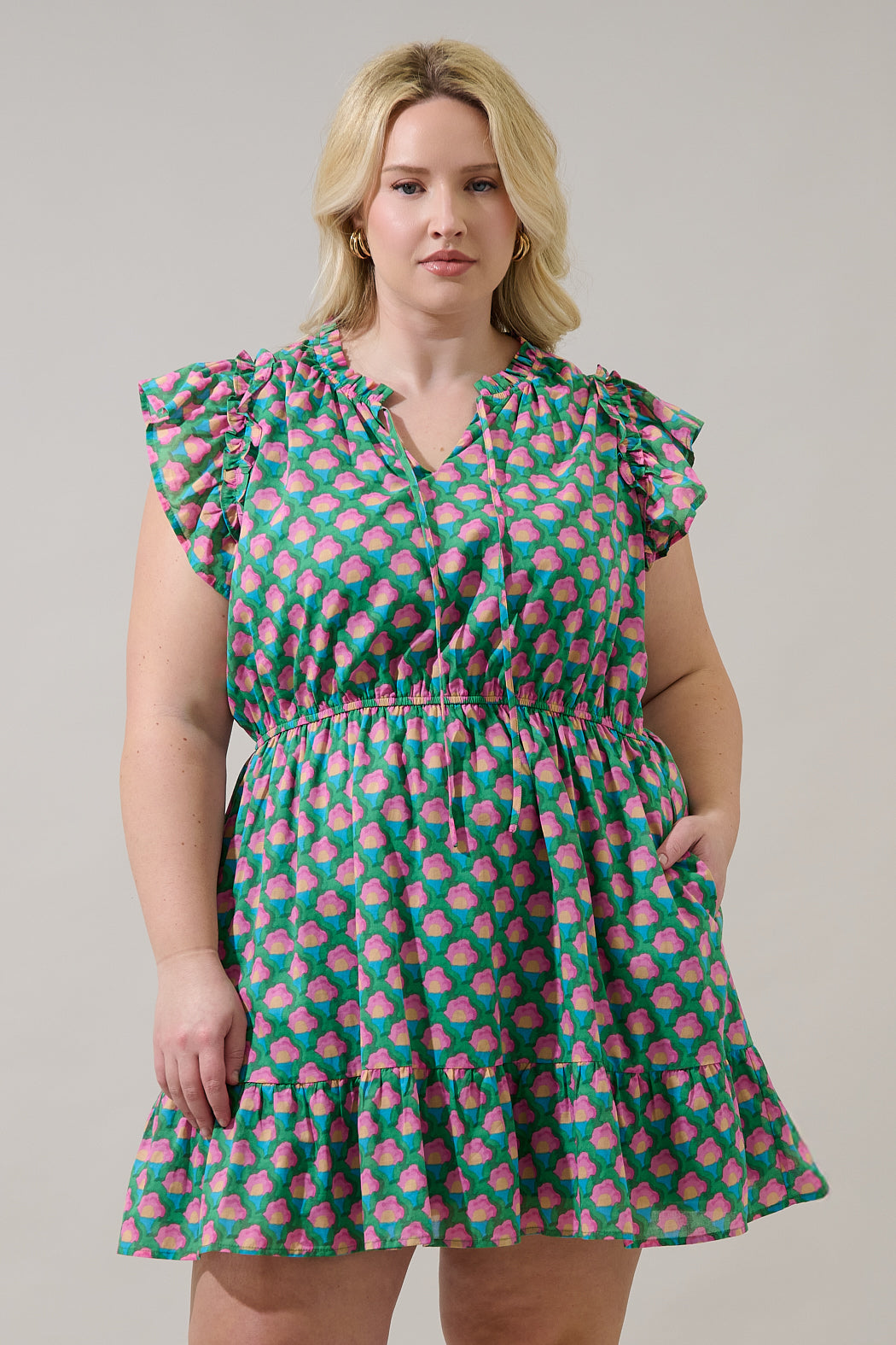 Sardy Mini Dress Gercy Abstract Curve