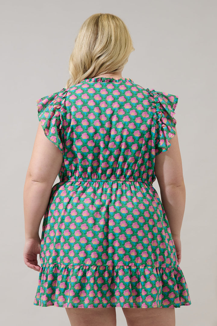 Sardy Mini Dress Gercy Abstract Curve