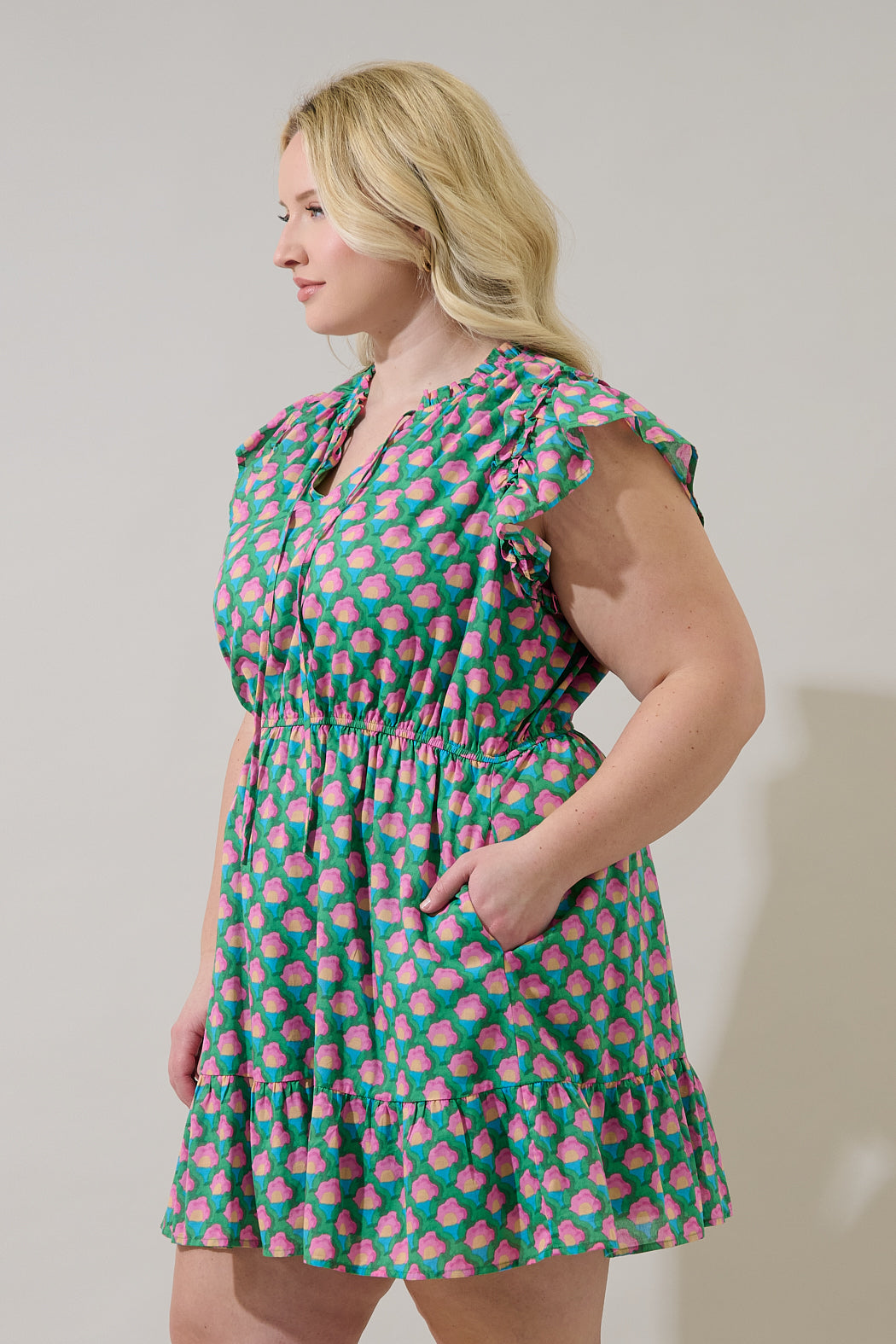 Sardy Mini Dress Gercy Abstract Curve